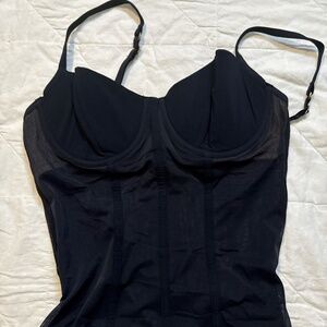 Victoria's Secret "very sexy" black sheer contour mini dress